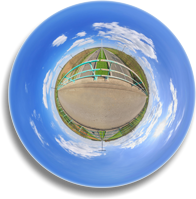 little planet png 360° planeet weergave van foto